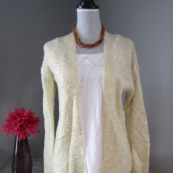 ruby moon | Sweaters | New Anthropologie Ruby Moon Ivory Gold Cardigan ...